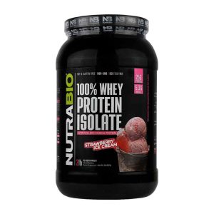 پودر پروتئین وی ایزوله طعم بستنی توت فرنگی